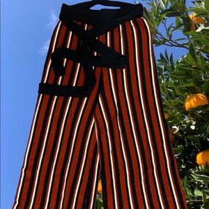 Forever 21 Orange Blue  Wide Leg Pants